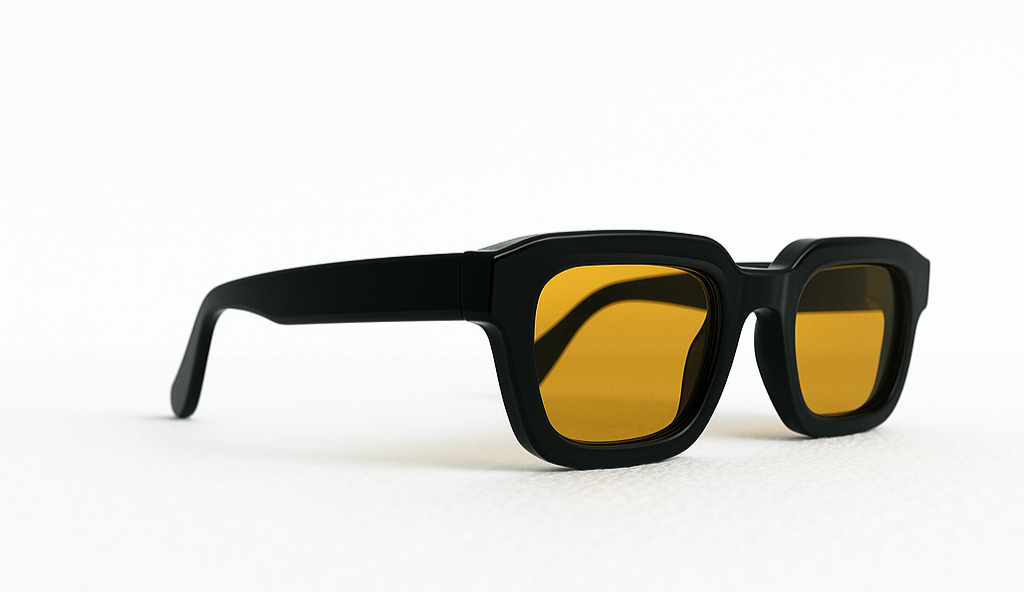 Neon Blaze – Retro Zonnebril met Oranje Glazen